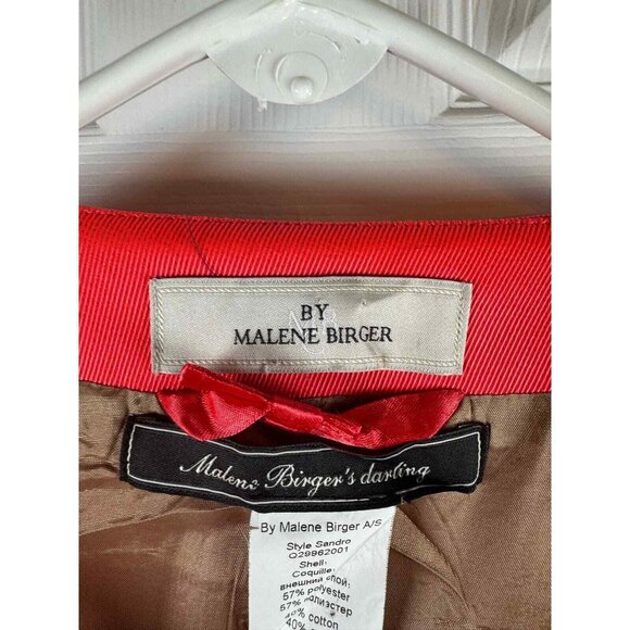 By Malene Birger Cropped Evening Jacket Bolero Blazer Salmon Pink Pockets Lined - Picture 4 of 11